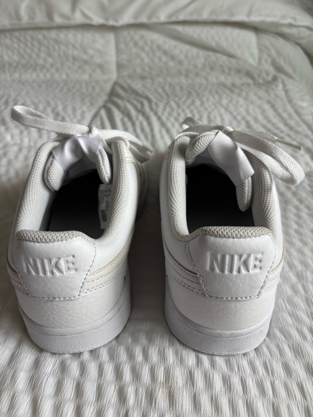 Nike Court Vision Low White Sneakers Woman’s Size 8.5 Clean Classic CD5434-100 - Picture 6 of 7